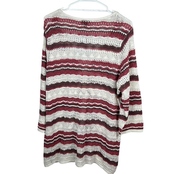 NWT Torrid Open Stitch Pullover V-Neck Cinched Front Sweater size 2/2X - Picture 4 of 8